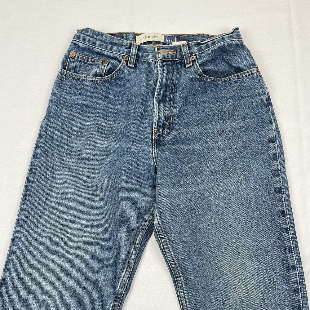 Women's Gap Denim Jeans Best Basics Size 8 26X28 Ankle Vintage Mom Classic Fit